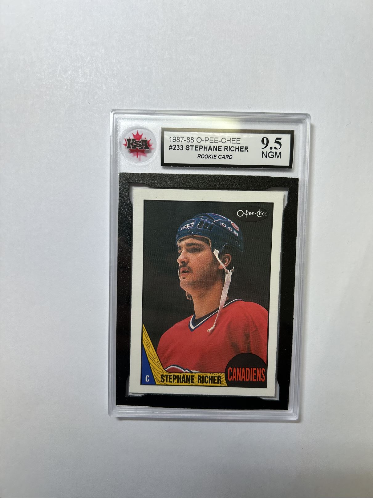 1987-88 O-Pee-Chee. Stephane Richer #233 on Kronozio