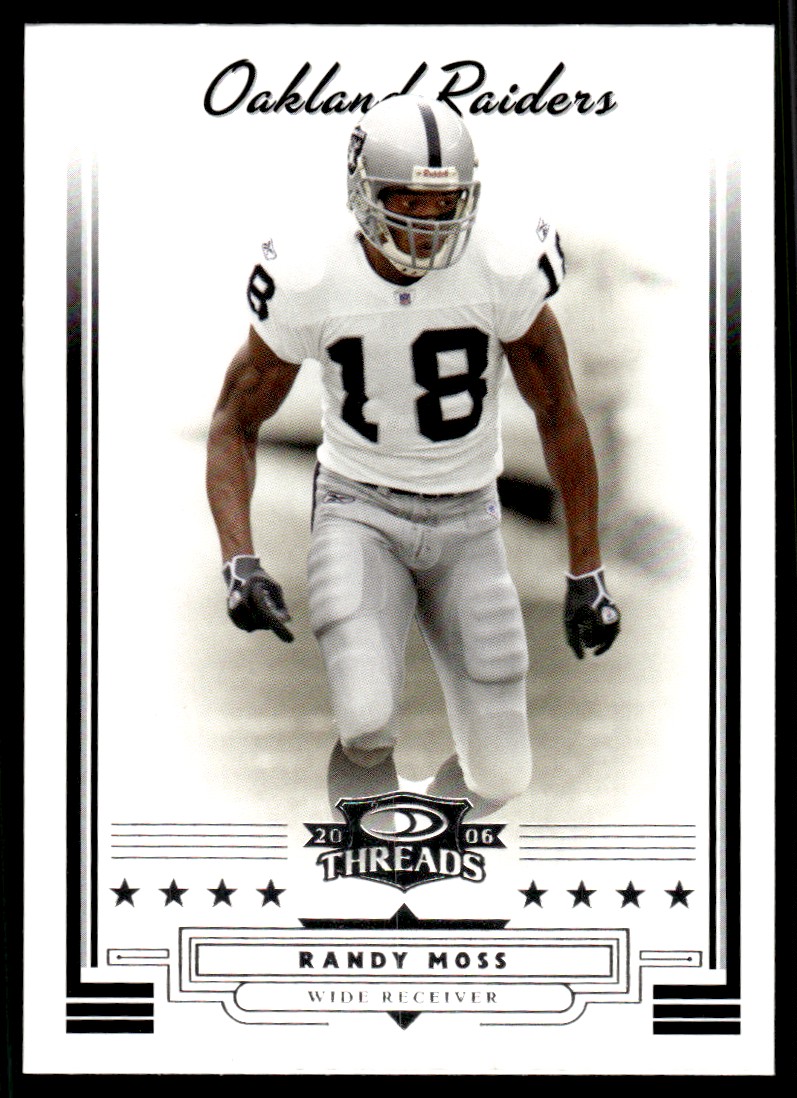 小笠原道大⭐２００６年 WINNING BIG MATERIALS 2006 Donruss Threads Randy Moss Oakland Raiders #112 | eBay