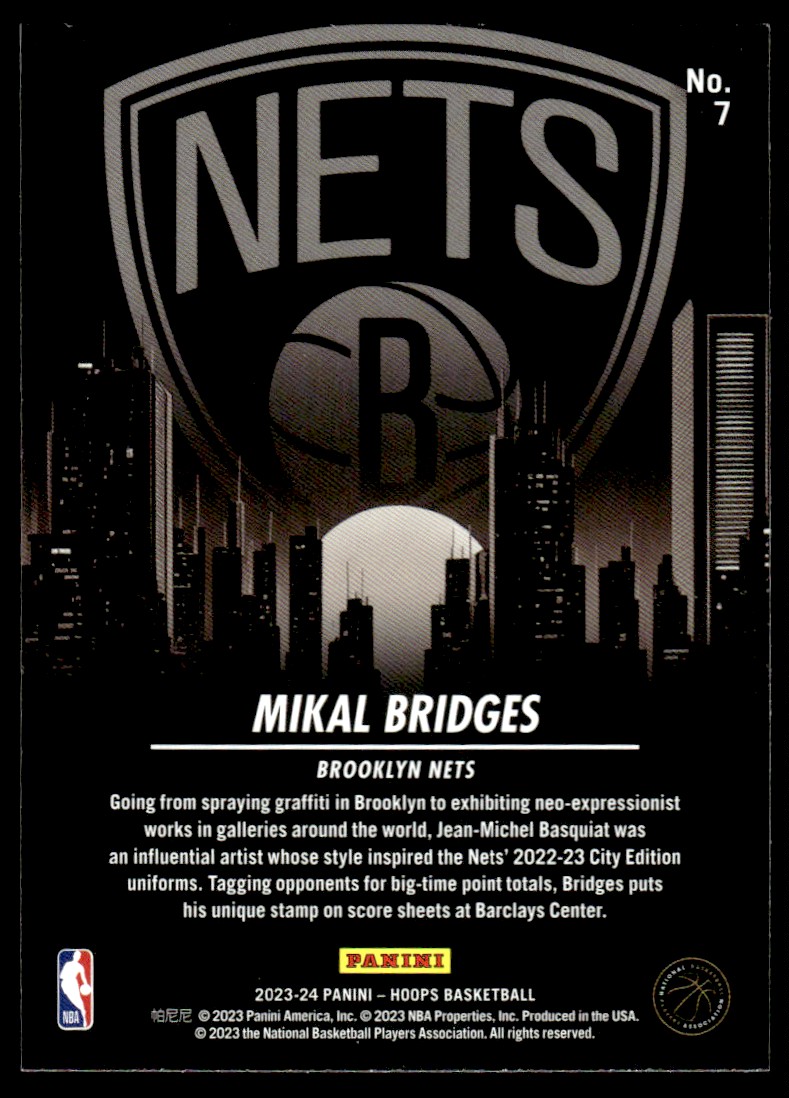 2023-24 Panini NBA Hoops City Edition Mikal Bridges Brooklyn Nets