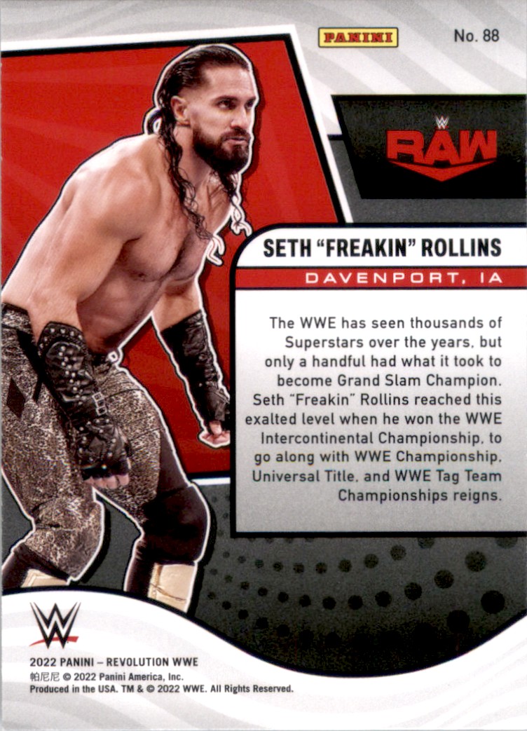 2022 Revolution WWE Seth ?Freakin? Rollins #88 on Kronozio