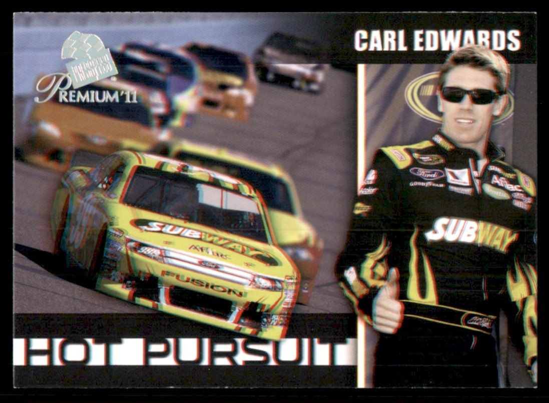2011 Press Pass Premium Hot Pursuit 3D Carl Edwards #HP5 card front image