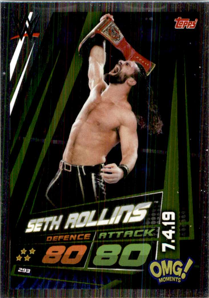 2019 Topps WWE Slam Attax Universe Foil Seth Rollins #293 card front image