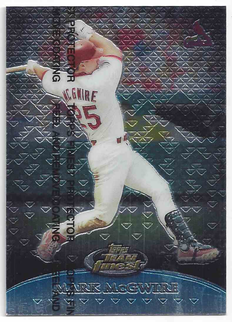 1999 Topps Team Finest Blue Mark Mcgwire #TF2 card front image