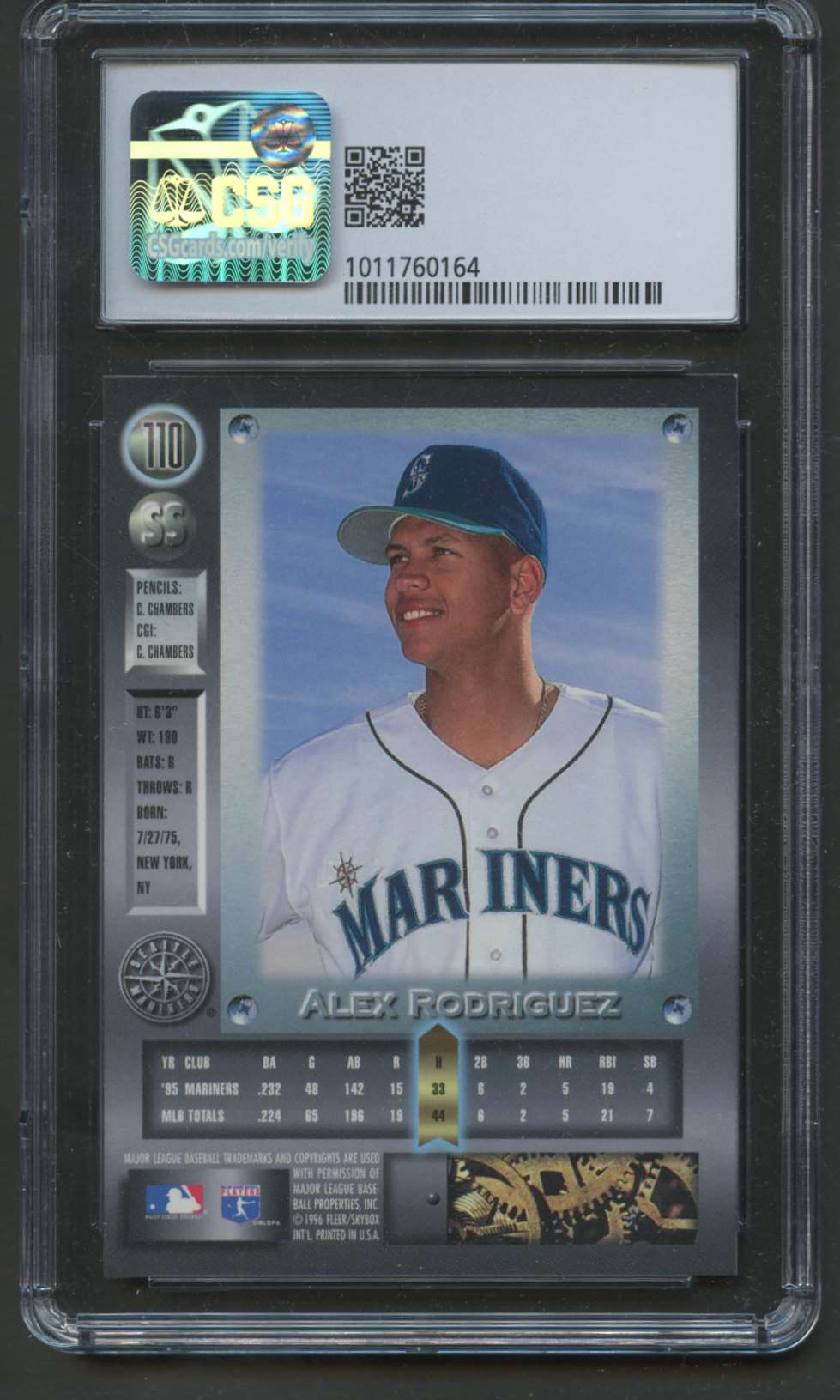 1996 Metal Universe Platinum Alex Rodriguez #110 on Kronozio