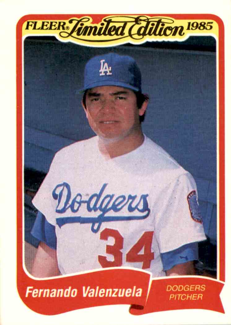 1985 Fleer Limited Edition Fernando Valenzuela 42 Of 44 On Kronozio