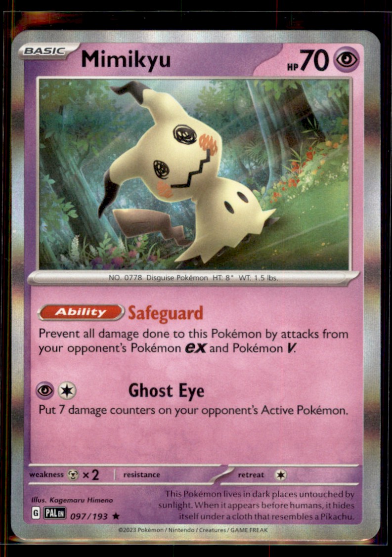 CARTE POKEMON MIMIQUI 097/193 HOLO Évolutions à Paldea Écarlate