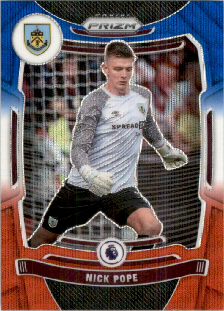 2021 Panini Prizm English Premier League Prizms Red White and Blue Nick Pope #61 card front image