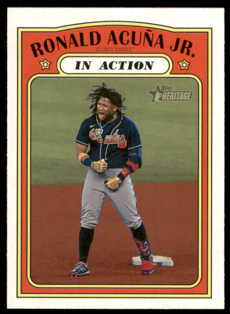 2021 Topps Heritage Ronald Acuna JR. Ia #300 card front image