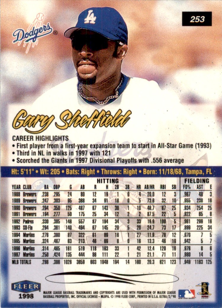 MLB Gary Sheffield サイン入ボール TRISTAR MLB Gary Sheffield サイン入ボール TRISTAR MLB Gary Sheffield