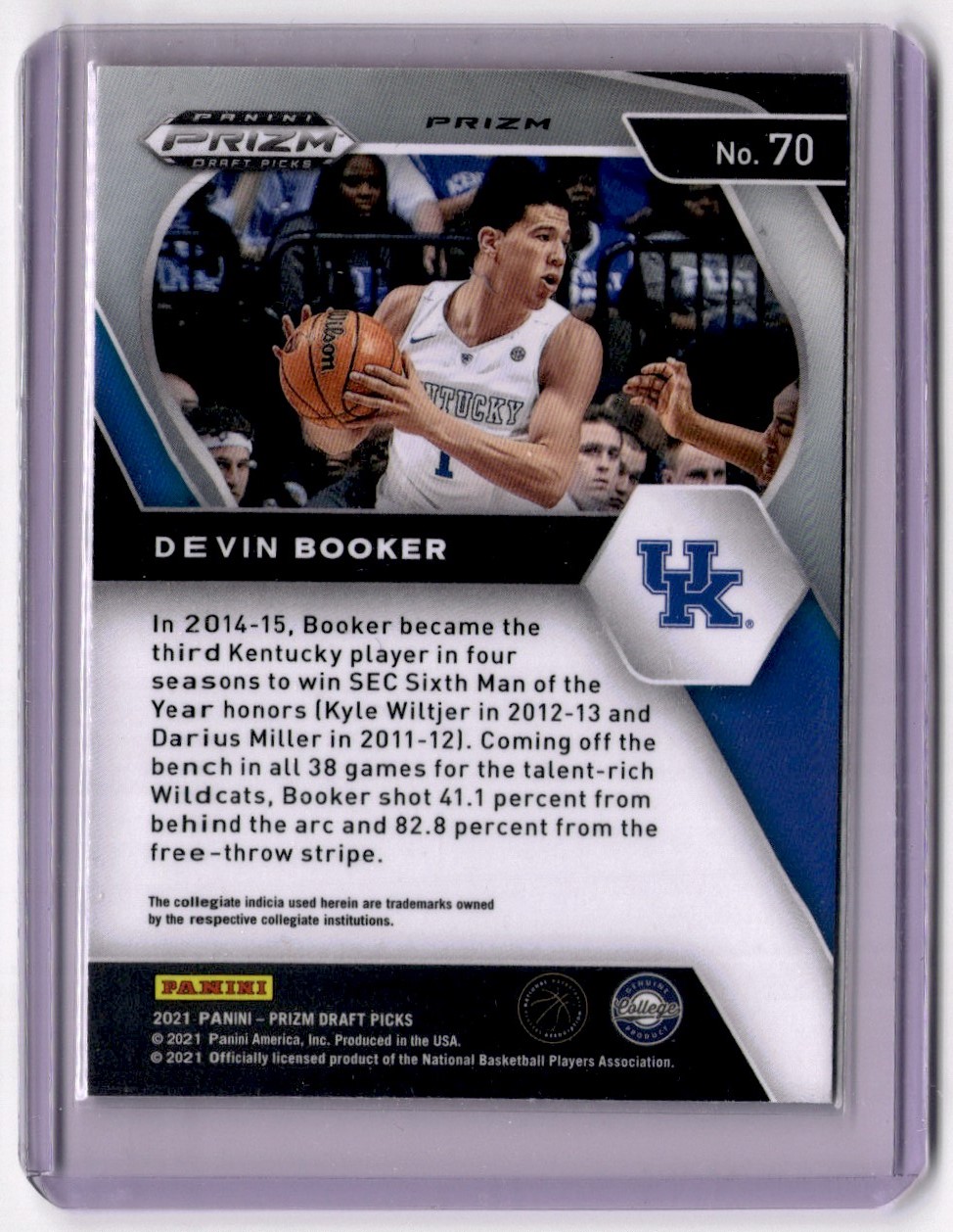 Devin Booker 2019 Panini Contenders Draft Picks Orange Cracked Ice