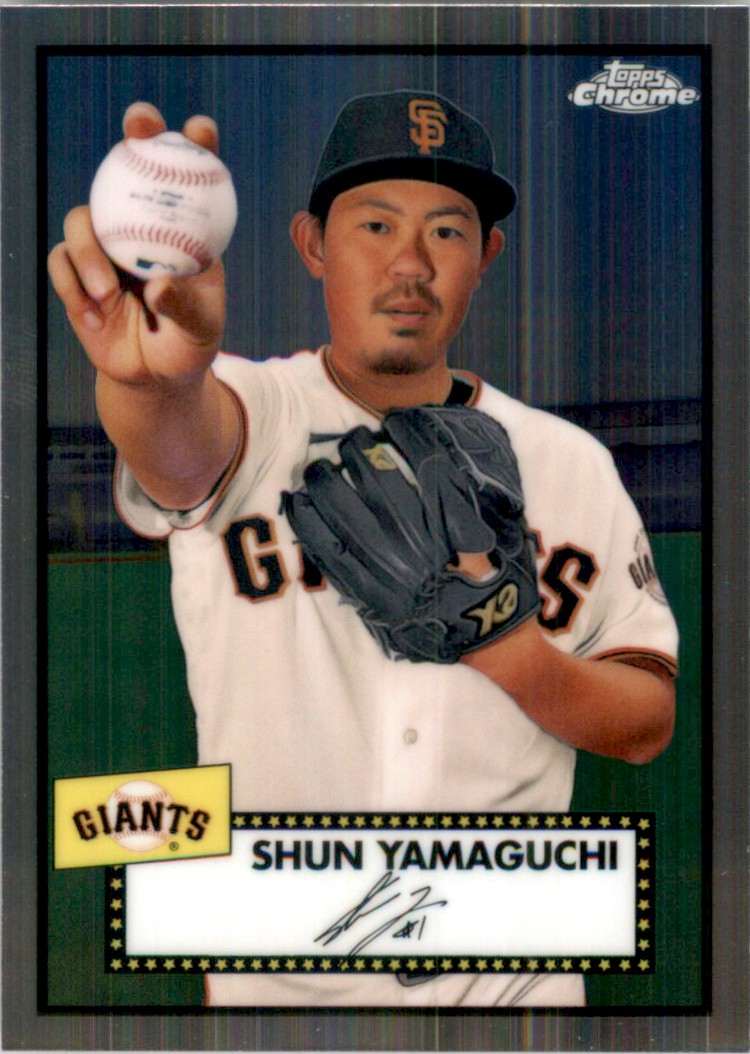 2021 Topps Chrome Platinum Anniversary Shun Yamaguchi #153 card front image