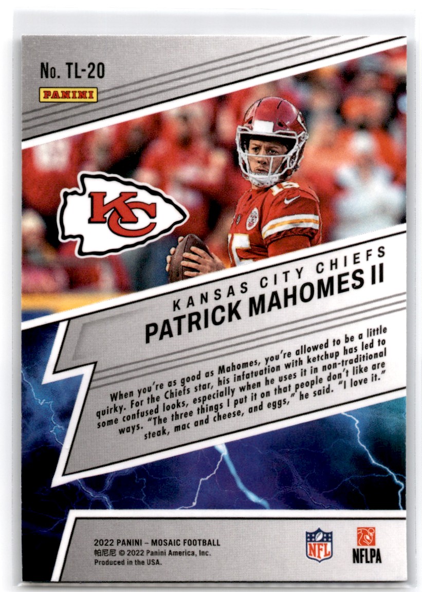 2022 Panini Mosaic Thunder Lane Patrick Mahomes II Kansas