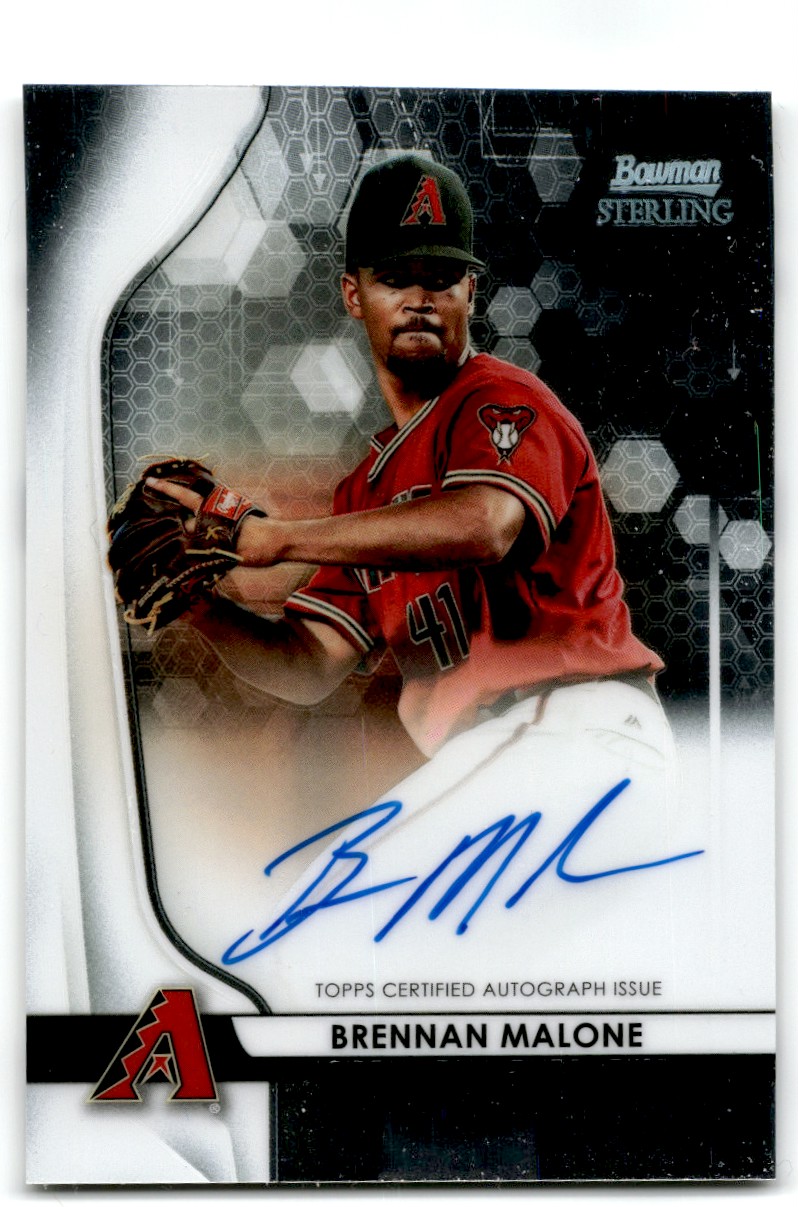 2020 Bowman Sterling Prospect Autographs Brennan Malone #BSPA-BMA card front image