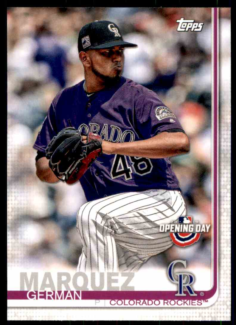 2019 Topps Opening Day German Marquez #85 card front image