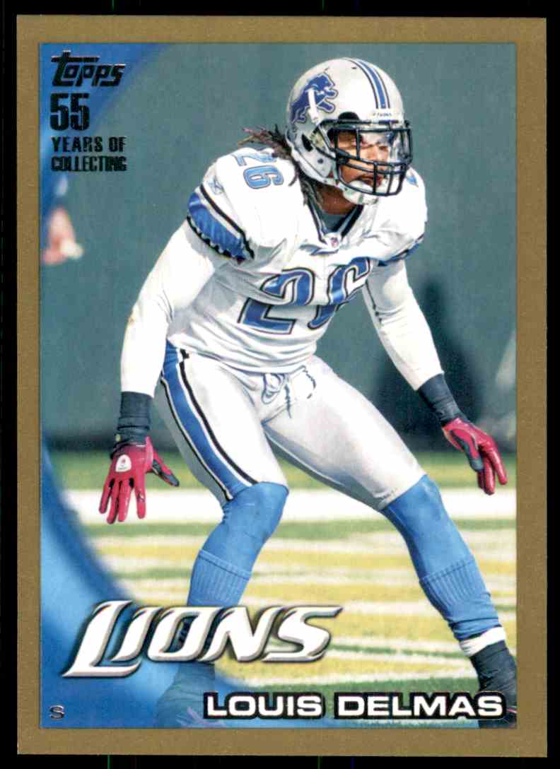 2010 Topps Gold Louis Delmas #102 card front image