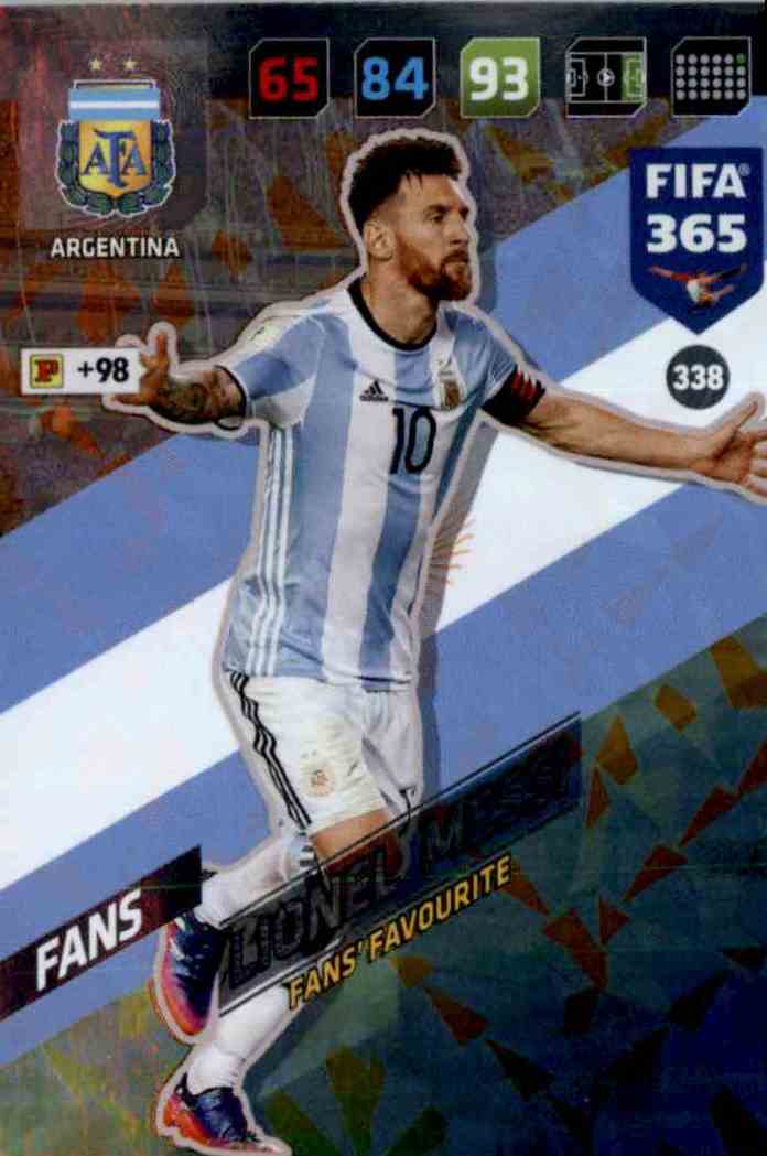 2018 Panini Adrenalyn Xl Fifa 365 Fans Favourite Leo Messi ...