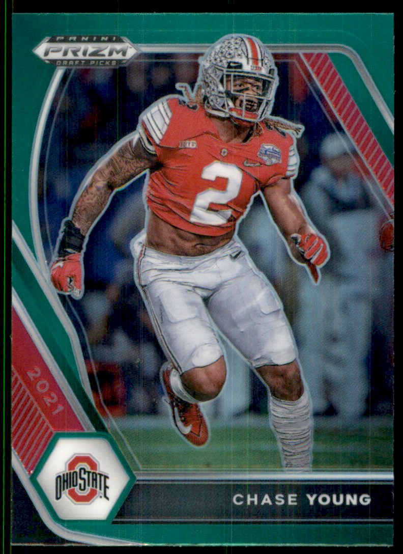 2021 Panini Prizm Draft Picks Prizms Green Chase Young #99 card front image