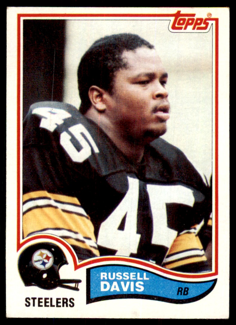 topps ハーランド　ハヴェルツ　デイビス　マッケニー　レギュラーカード 1982 Topps} Russell Davis. Pittsburgh Steelers #208 | eBay