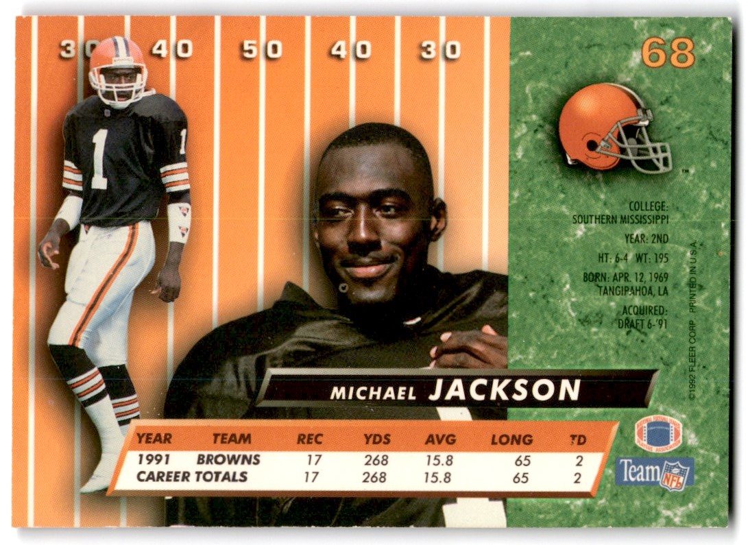 マイケルジャクソン(カラー) 1992 Ultra Michael Jackson Cleveland Browns #68 | eBay